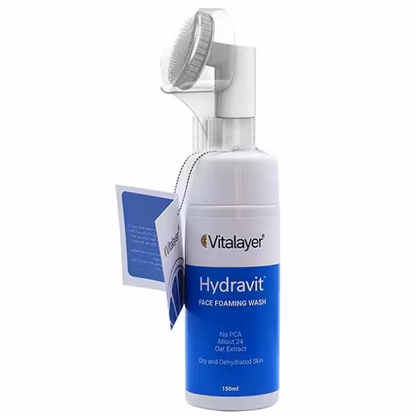 فوم شستشو صورت ویتالیر مدل HYDRAVIT مناسب پوست خشک حجم 150 ML