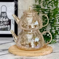 کتری و قوری پیرکس کدو شامپاین شیار