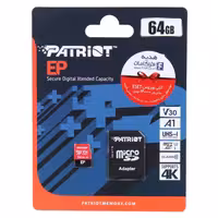 رم میکرو 64 گیگ پاتریوت Patriot EP A1 V30 U3 C10 90MB/s   خشاب