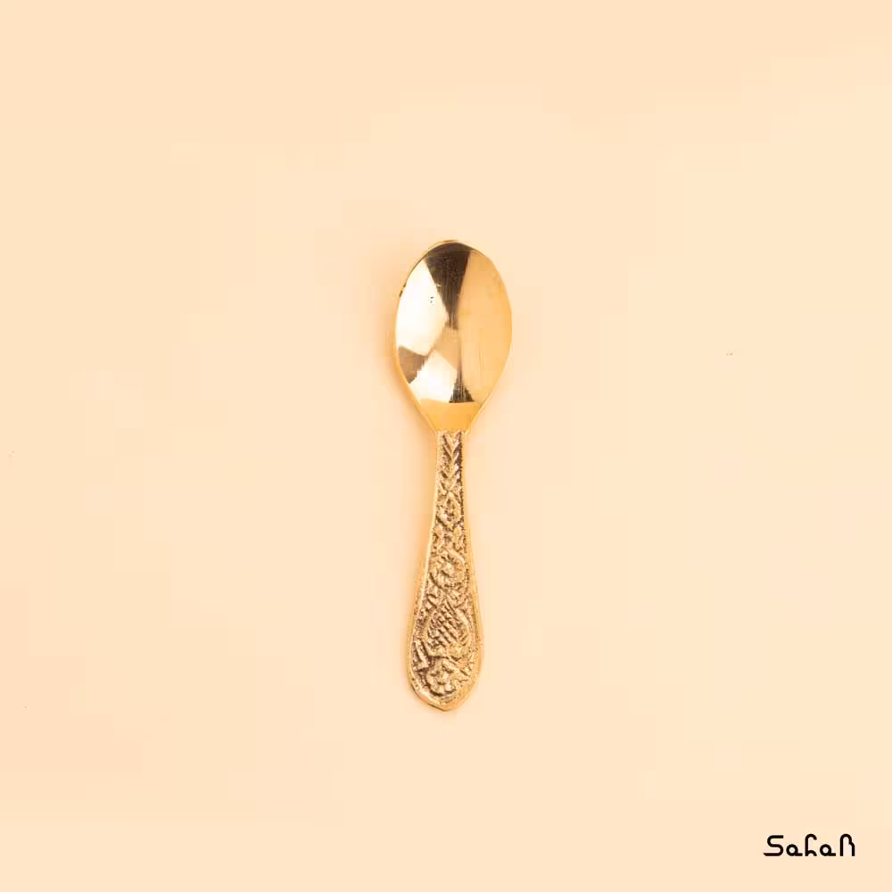 قاشق ادویه برنجی طلایی مدل چاینا