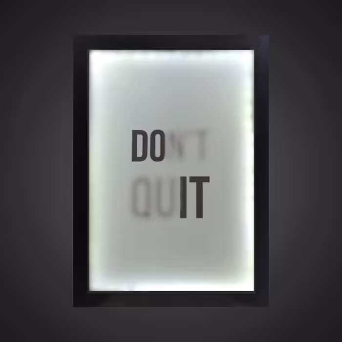 تابلو بک لایت انگیزشی طرح DONT QUIT کد LPF-13003