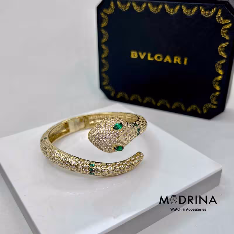 دستبند مار طلایی بولگاری (Bvlgari)