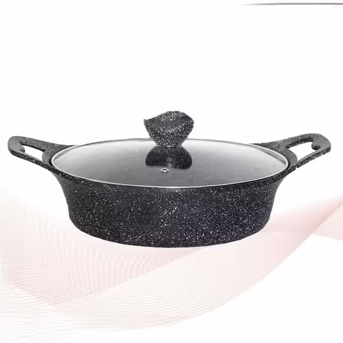 تابه 2 دسته گرانیتی سایز 30 پیلو مشکی مدل لایف