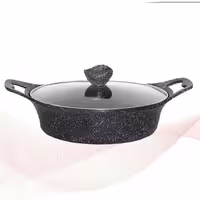 تابه 2 دسته گرانیتی سایز 30 پیلو مشکی مدل لایف