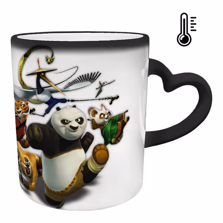 خرید ماگ-لیوان حرارتی  دسته قلبی  پاندا کونگ فو کار کد 73