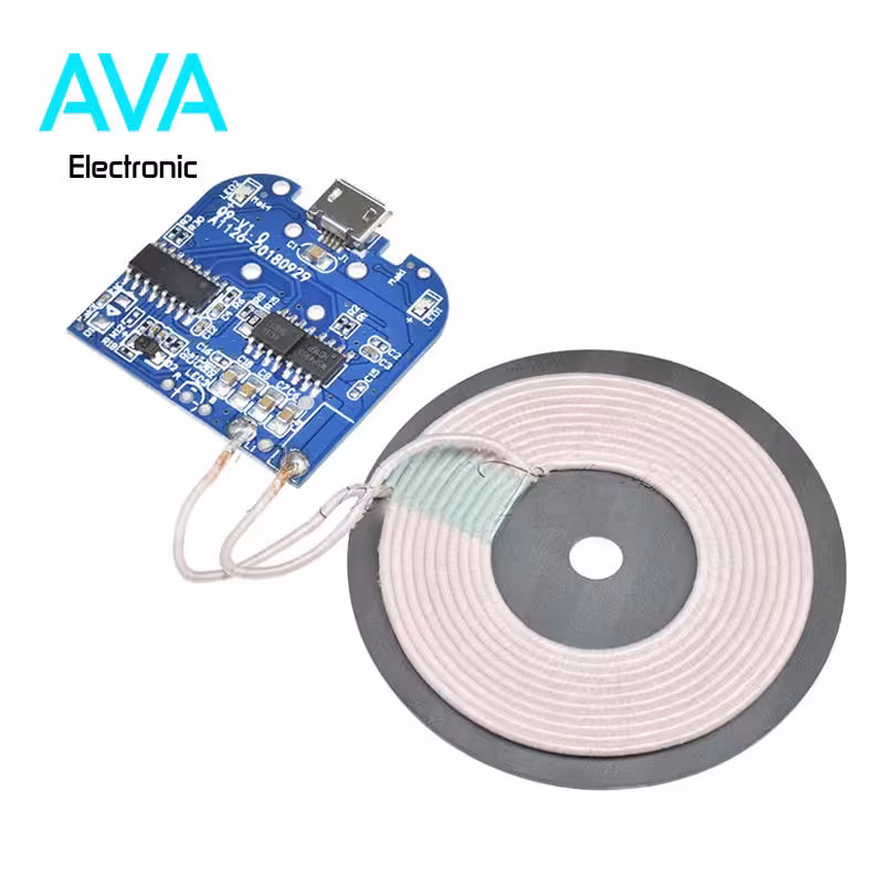 ماژول شارژر وایرلس 5v-2A به همراه صفحه کویل شارژ