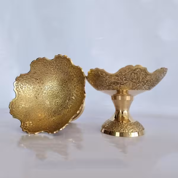 کاسه برنجی هندی ارتفاع 8cm قطر 13cm کد 110266