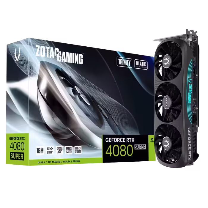 کارت گرافیک زوتک RTX 4080 Super Trinity Black 16GB | فروشگاه گیمینگ تکاف