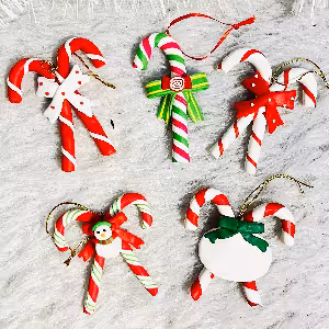 آویز عصا کریسمس سیلیکونی کد 354