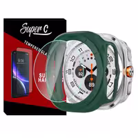 کاور سوپرسی مدل PC Bumper SC مناسب برای ساعت هوشمند سامسونگ Galaxy Watch 7 Ultra 47mm به همراه محافظ صفحه نمایش