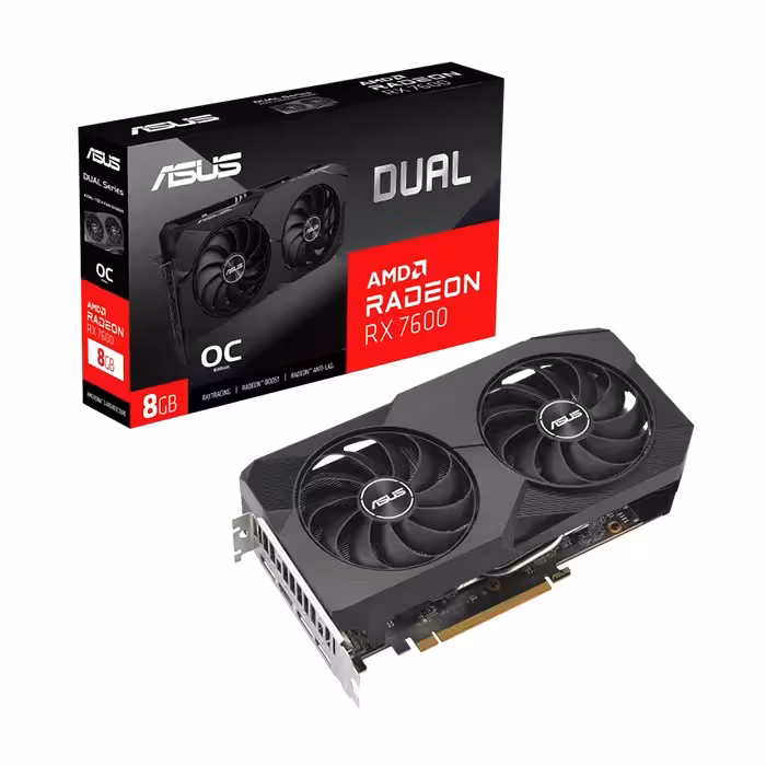 کارت گرافیک ایسوس Dual Radeon RX 7600 8GB OC Edition