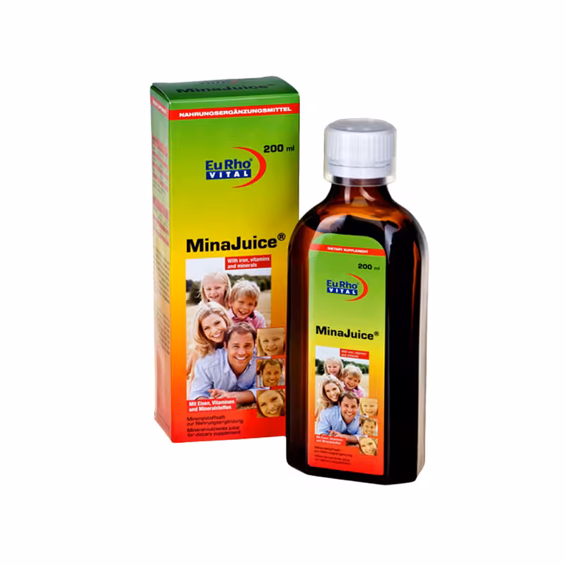 شربت مینا جویس یوروویتال 200 میلی لیتر | EuRho Vital Mina Juice 200 ml