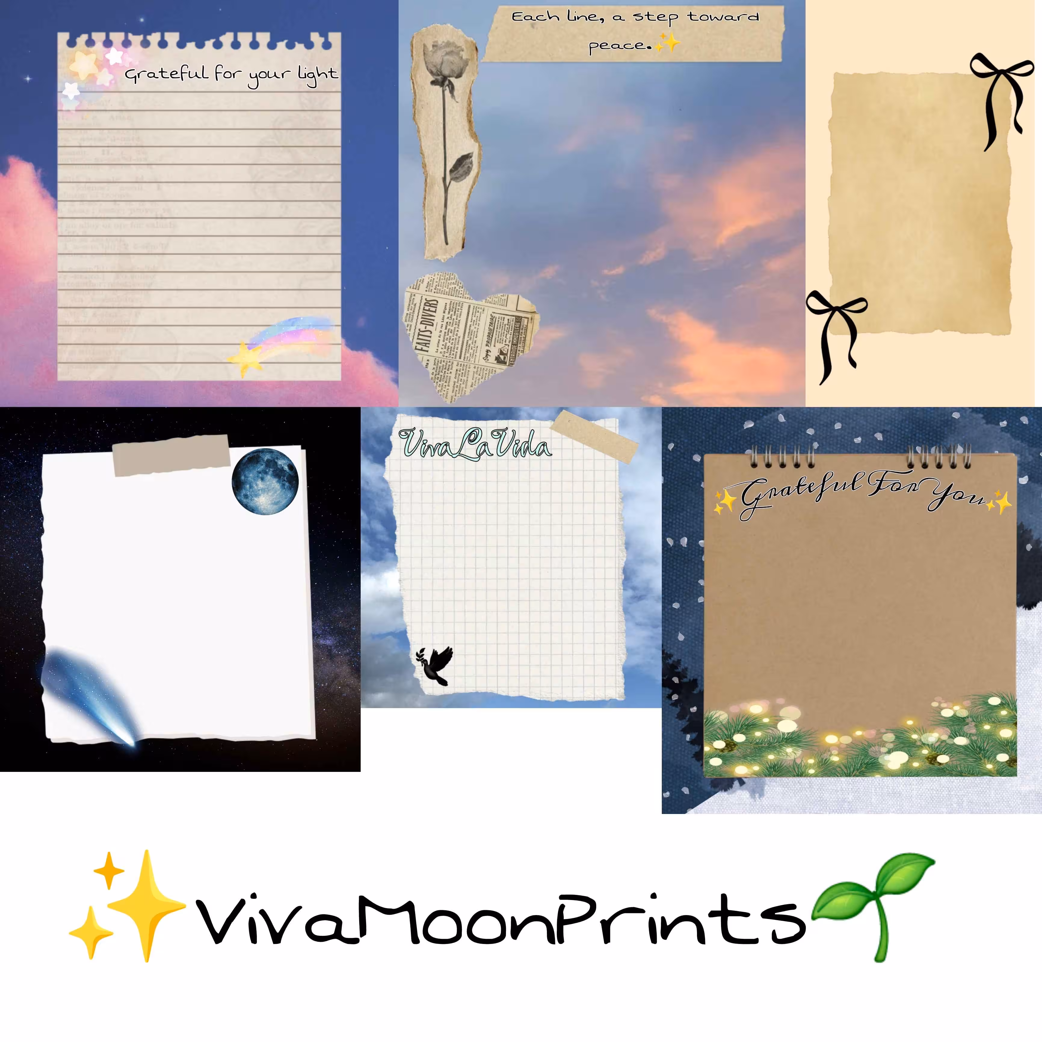 پک نوتاستیک فانتزی VivaMoon | آرامش و لطافت در طراحی