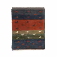 گبه دستباف نیم متری طرح قشقایی کد 4030325