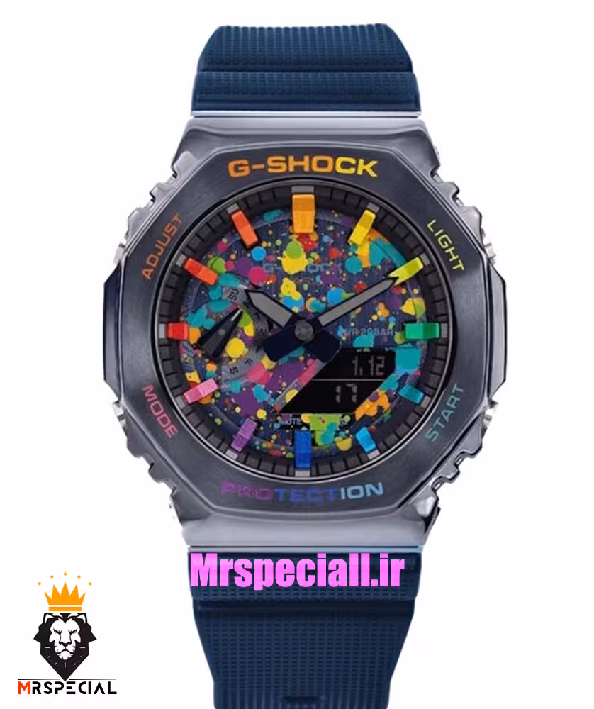 ساعت کاسیو جیشاک ابی صفحه رنگی Casio g-shock gm-2100 021354