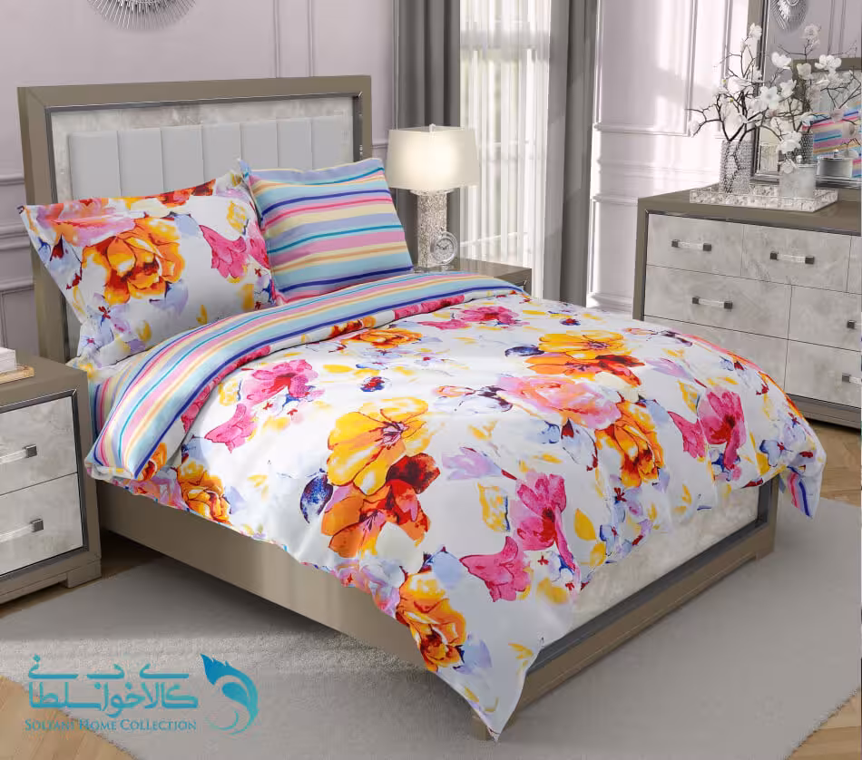 سرویس لحاف روتختی کارینا طرح شیرین (Shirin) کد 54 یک نفره