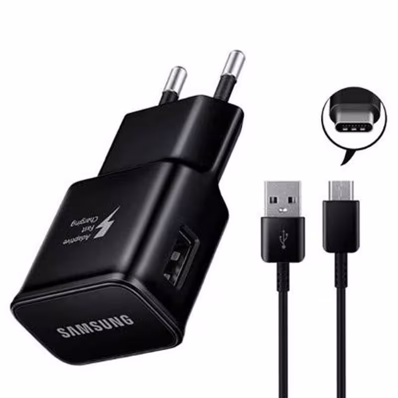 آداپتور شارژر و کابل اصلی گوشی Samsung Galaxy S10 PLUS 15W