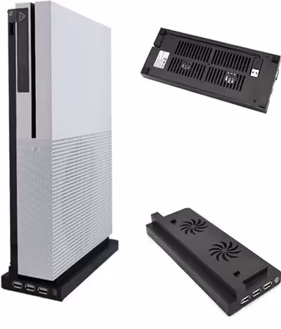 ایکس باکس وان اس‌ پانصد گیگ فول گیم به همراه پایه فن دار خنک کننده (کارکرده)