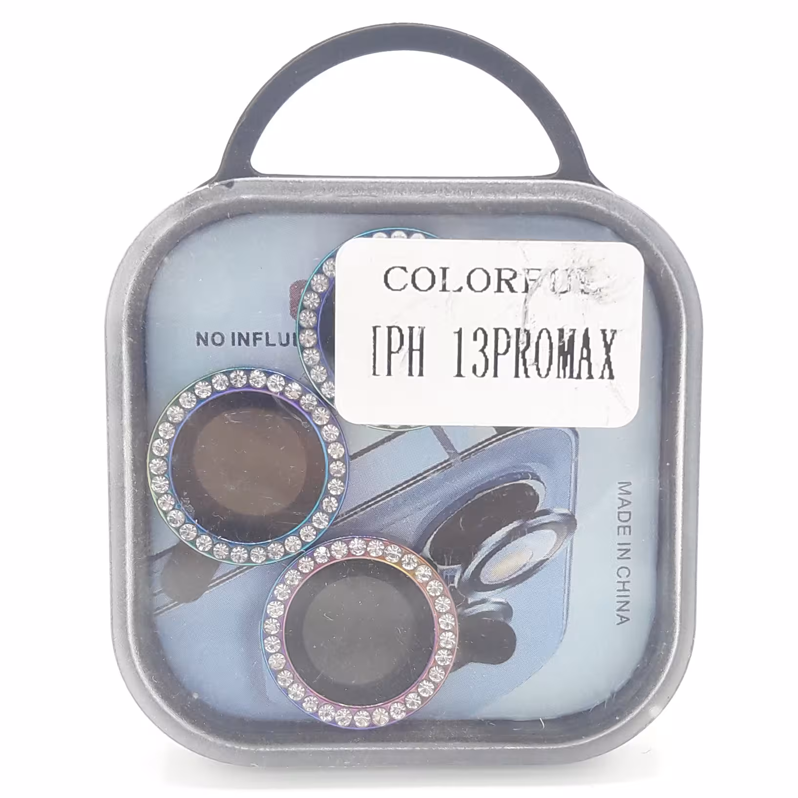 محافظ لنز دوربین نگینی آیفون13پرومکس هفت رنگ