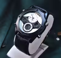 (( اتمام موجودی )) REGAL WATCH NO:1924 جدید رگال 2 زمانه با موتور آنالوگ ژاپنی مشکی ، فول امکانات ، با چراغ زمینه آبی خوشرنگ ، توضیحات …