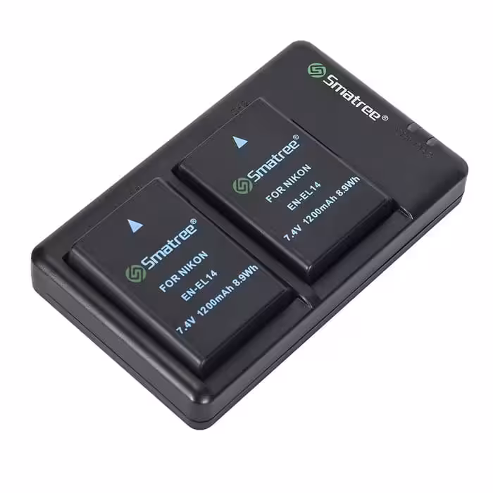 کیت شارژر دوقلو USB و باتری دوربین نیکون اسماتری مدل EN-EL14