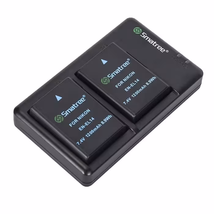کیت شارژر دوقلو USB و باتری دوربین نیکون اسماتری مدل EN-EL14