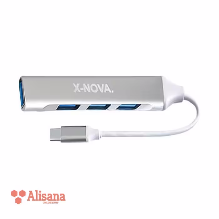 هاب USB3.0 با چهار پورت تایپ C ایکس نوا مدل X910