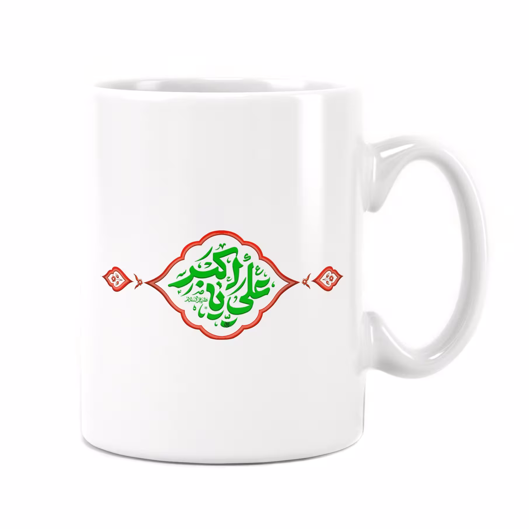 لیوان طرح دار سرامیکی راویتا طرح علی اکبر کد 7016