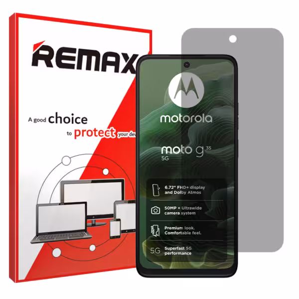 گلس موتورولا Moto G35 مدل هیدروژلی پرایوسی برند ریمکس کد S