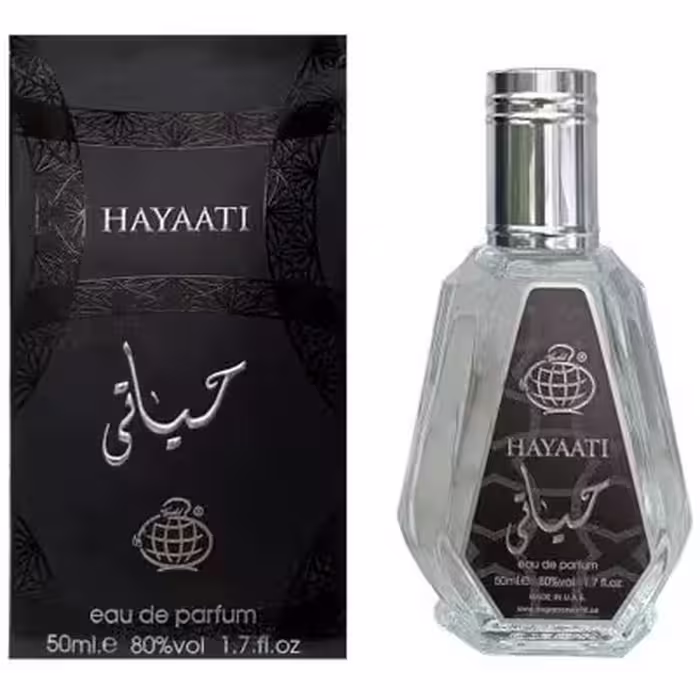 عطر ادوپرفیوم زنانه و مردانه فراگرنس ورد مدل Hayaati حجم 50 میل خنک