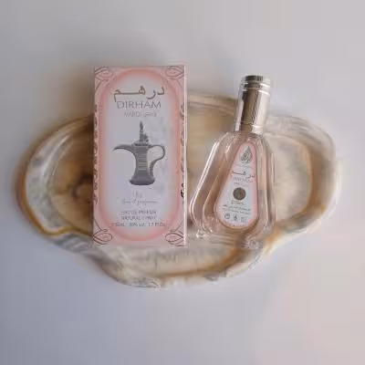 عطر ادکلن درهم وردی برند ارض الزعفران حجم 50 میل