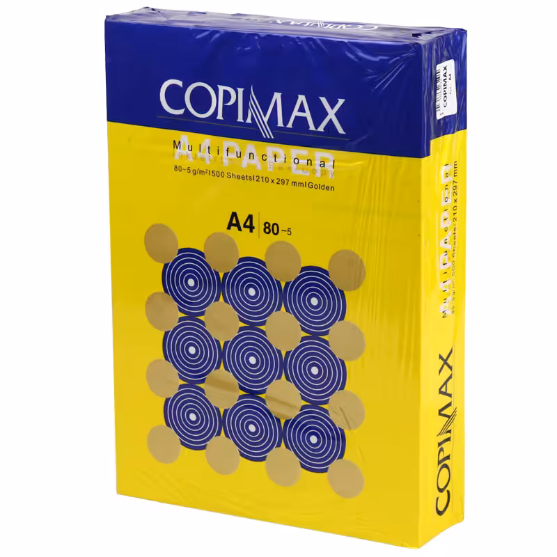 کاغذ A4 کپی مکس زرد 75 گرم بسته 500 عددی