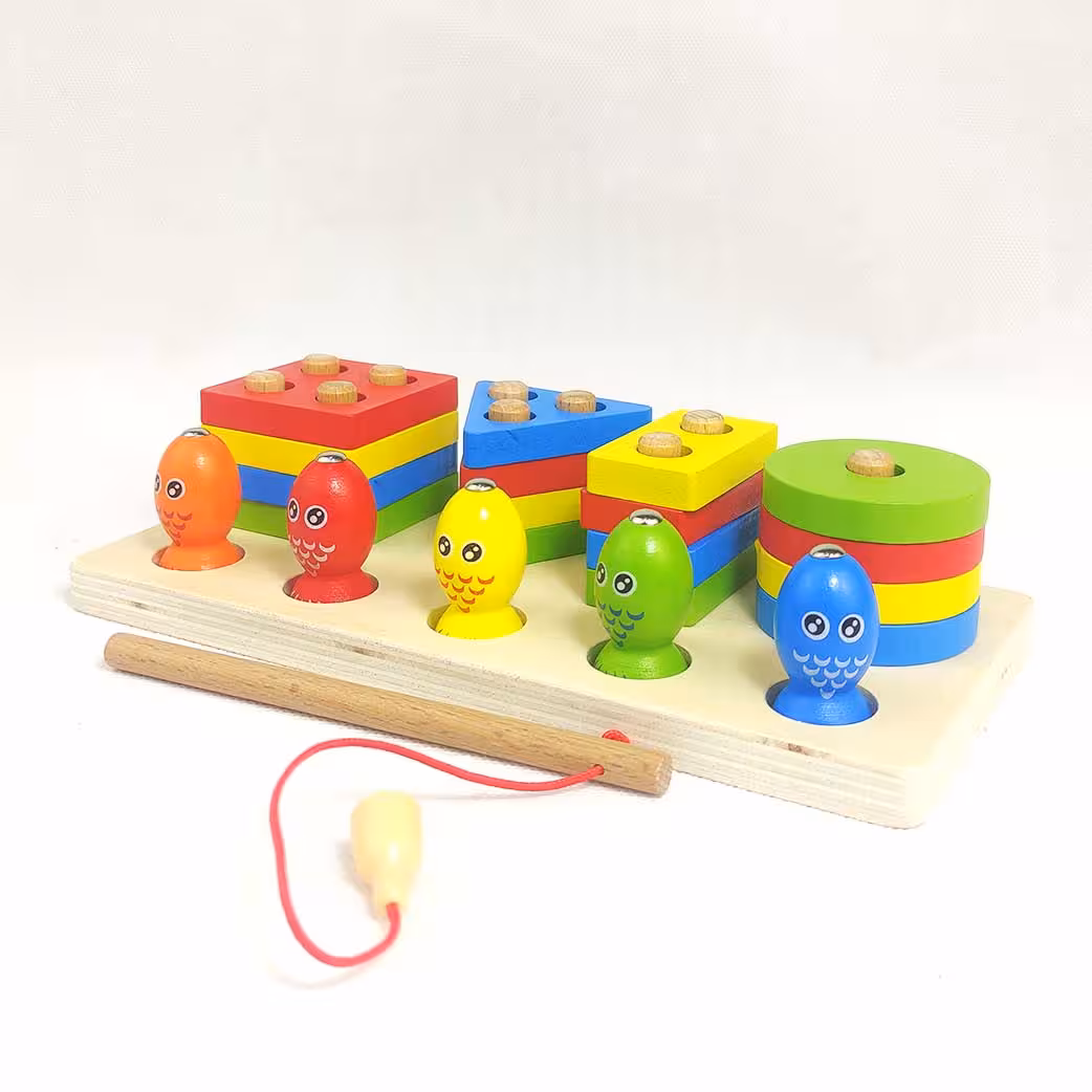 مونته سوری چوبی 4 شکل ماهیگیری(خارجی)