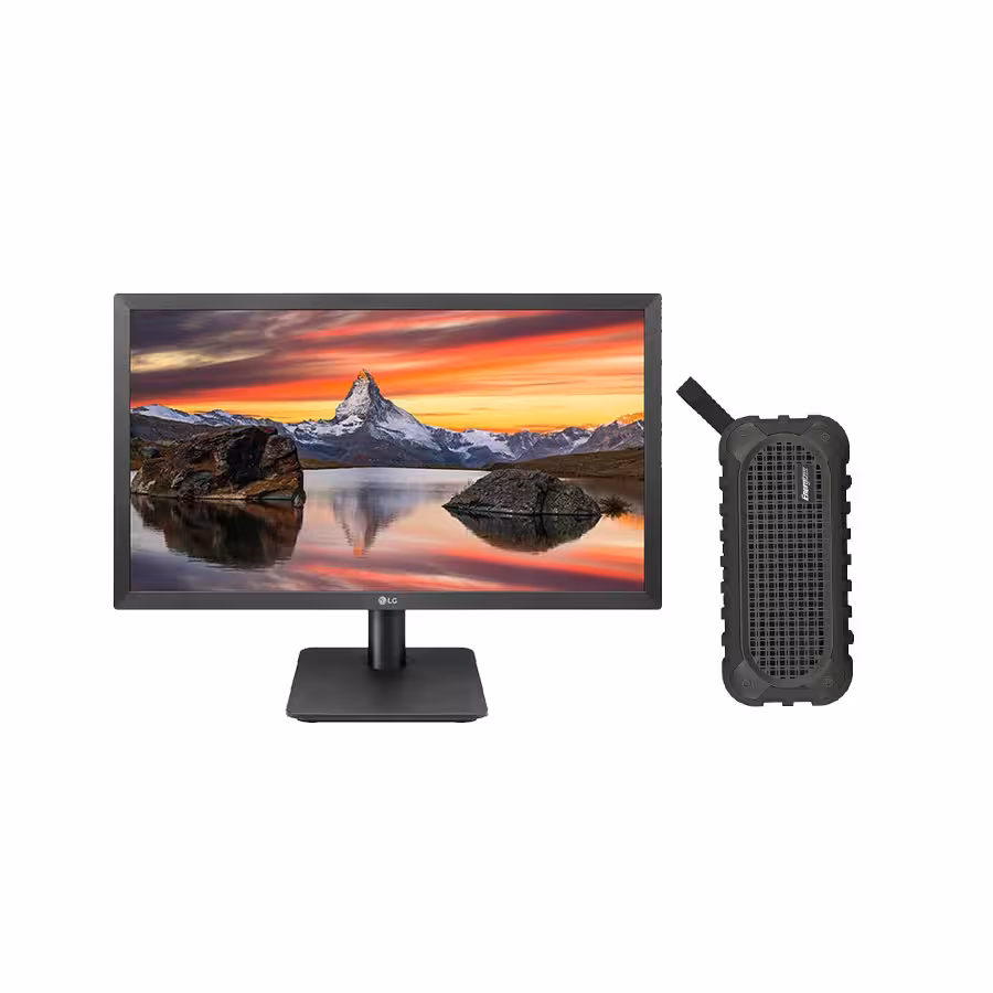 باندل مانیتور 21.45 اینچ ال جی LG 22MP410-B با اسپیکر بلوتوثی انرجایزر BTS106