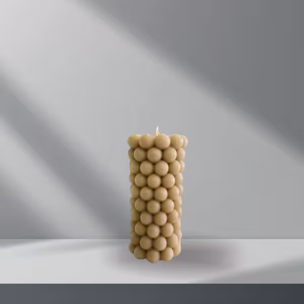 شمع دکوری استوانه حبابی نسکافه ای