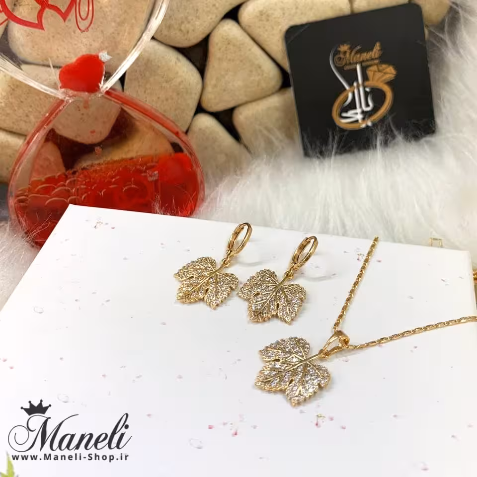 نیم ست نگین دار برگ ژوپینگ 407