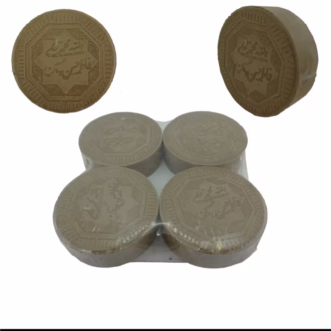 مهر تربت مخلوط کربلا دایره قطر6.5عرض2 بسته 4تایی