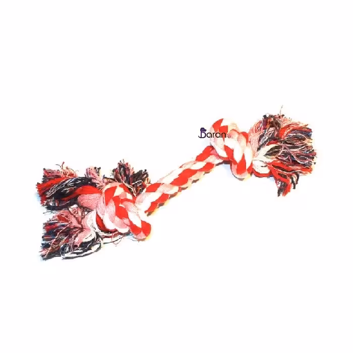 اسباب بازی سگ طناب کنفی دو سر گره