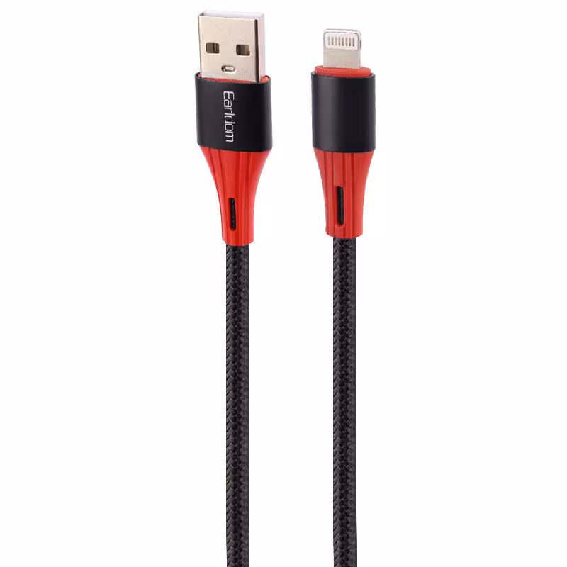 کابل آیفونی فست شارژ Earldom EC-177i 2.4A 1m