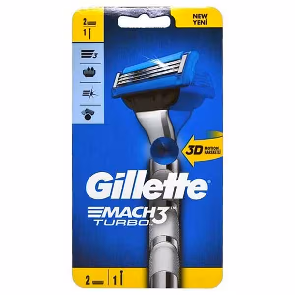 خود تراش ژیلت ( GILLETTE) مدل مچ تری توربو (mach 3 turbo)