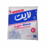 دستکش یکبار مصرف نایلونی لایت بسته 100 عددی