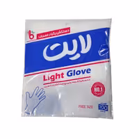 دستکش یکبار مصرف نایلونی لایت بسته 100 عددی