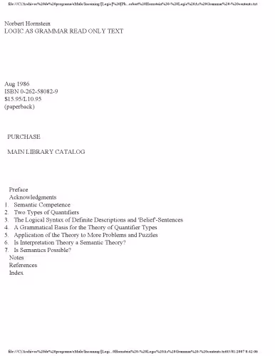 خرید و دانلود نسخه کامل کتاب Logic as grammar