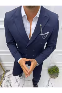 کت و شلوار باریک دو تکه کراواتی ایتالیایی - 5328