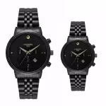 ساعت مچی ست زنانه مردانه سیتیزن مشکی (طرح سه موتوره تقویم فعال)