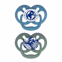 پستانک ارتودنسی بادامی شب‌ تاب 6تا18 ماه دکتر براون Dr Brown’s طرح برگ