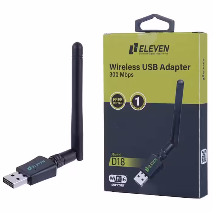 کارت شبکه بی سیم آنتن دار Eleven D18 300Mbps