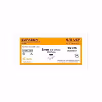 نخ و سوزن دوسوزنه اسپاچولا سوپابن (پلی گلایکولیک اسید) 6/0 با سوزن 8 سوپا