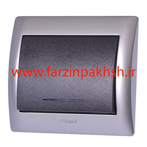 کلید یک پل توکار دلند مدل آریا با قاب رنگی