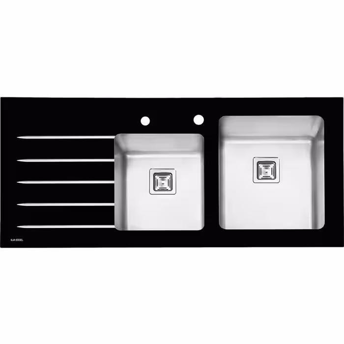 سینک شیشه ای ایلیا استیل مدل 8031